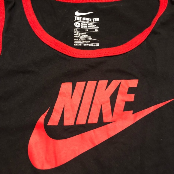 black and red nike tank top